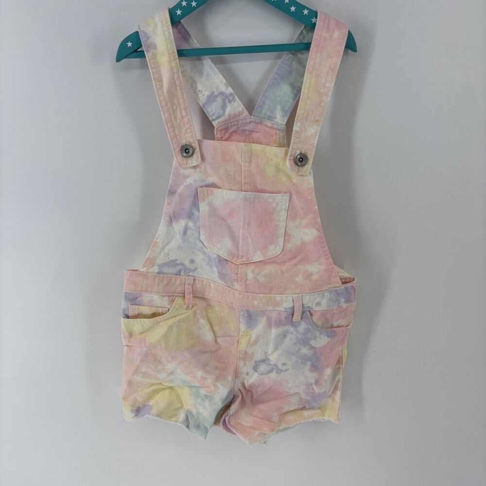 Children’s place pastel tie dye short overalls new 10